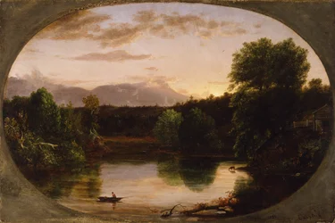 Sonnenuntergang, Blick auf den Catskill Creek, 1833